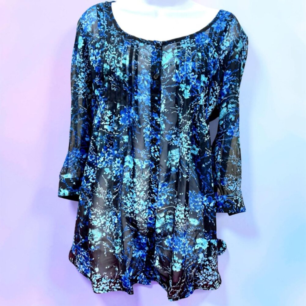 4 Blouses Sz  L/XL:  Christina-Susan Graver-Xhillllaration-GRAFF  Long Sleeve(58 - Picture 10 of 16